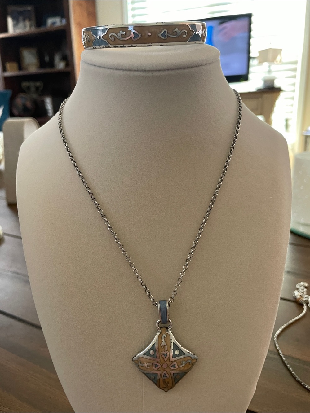 Brighton "Love Will Lead The Way" Pendant Necklace & Matching Bangle Set